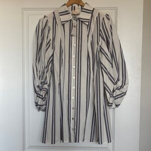 Anthropologie Striped Mini Dress - Black and White